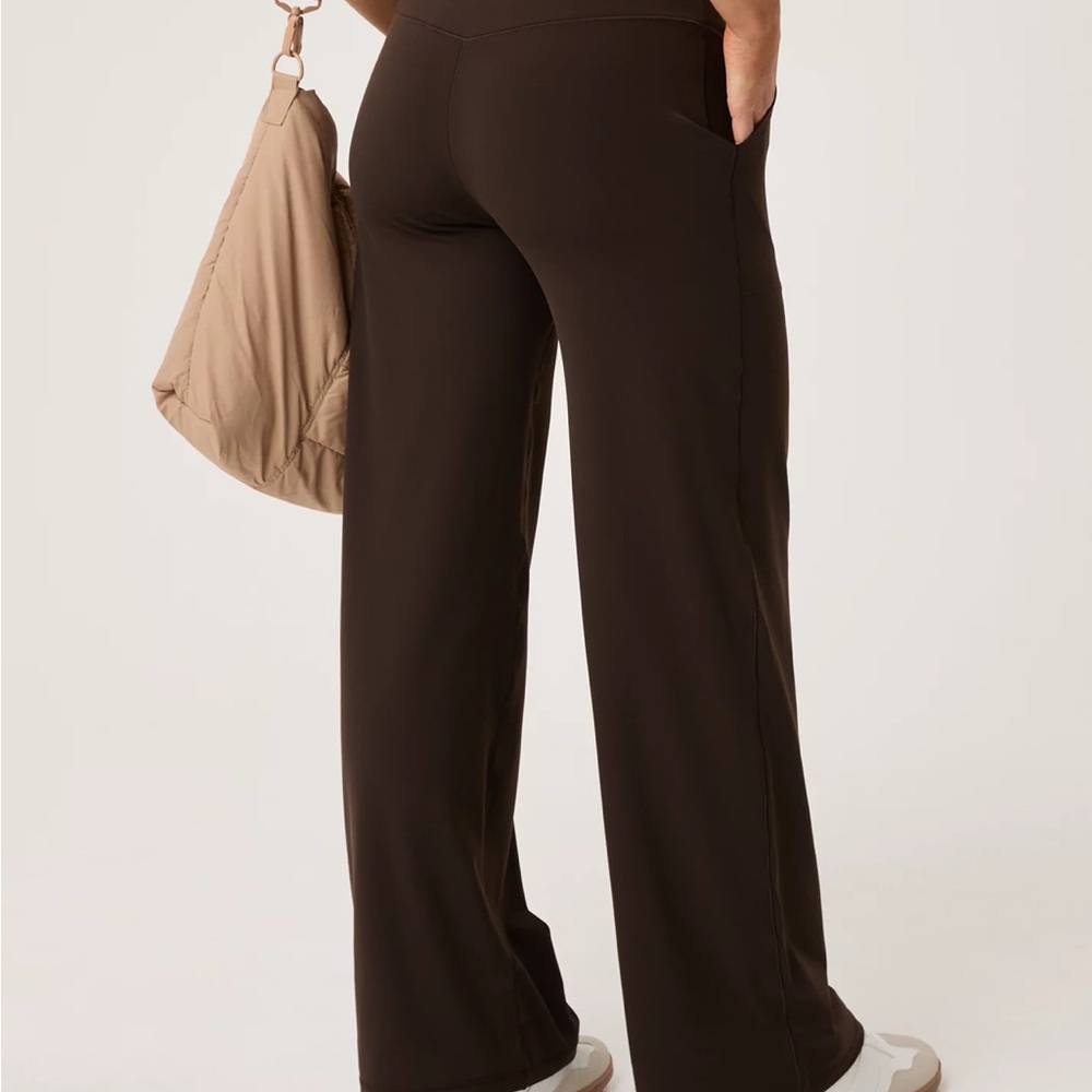 Aerie Brown Wide-Leg Yoga Pants